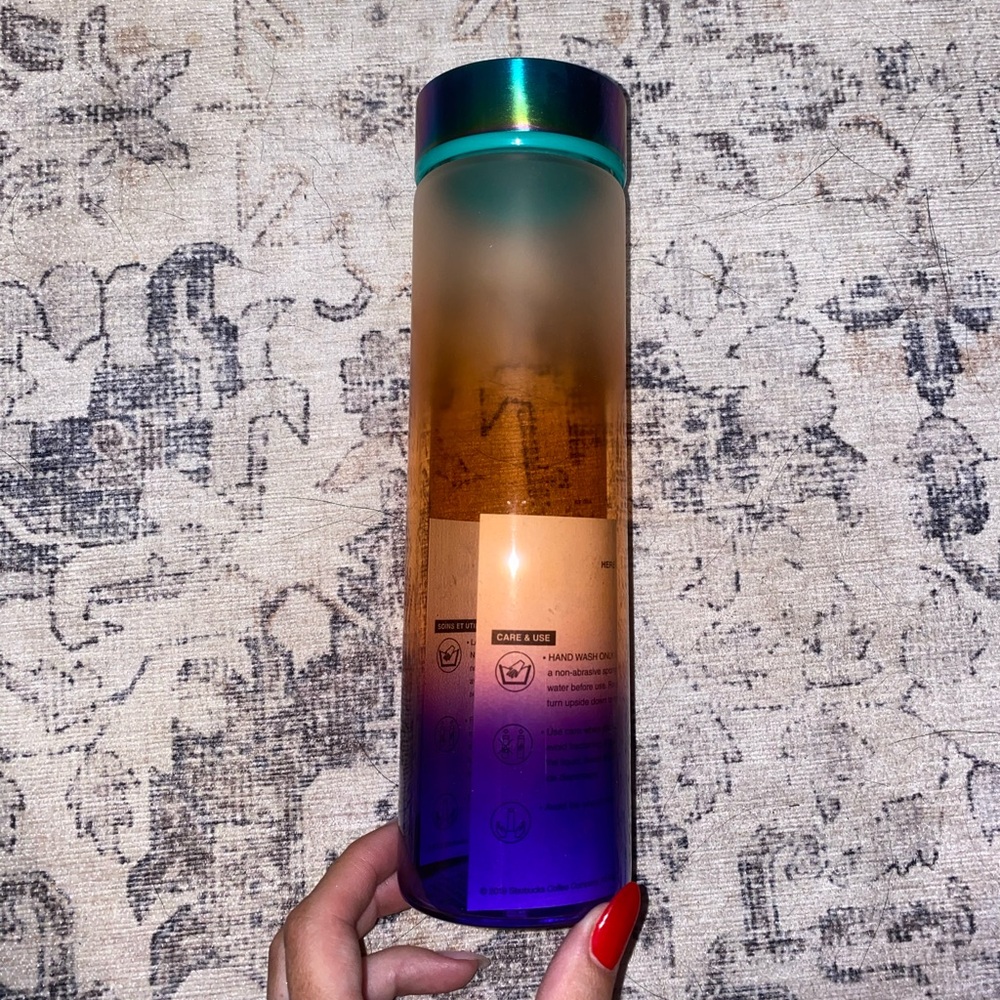 Glass Starbucks water bottle